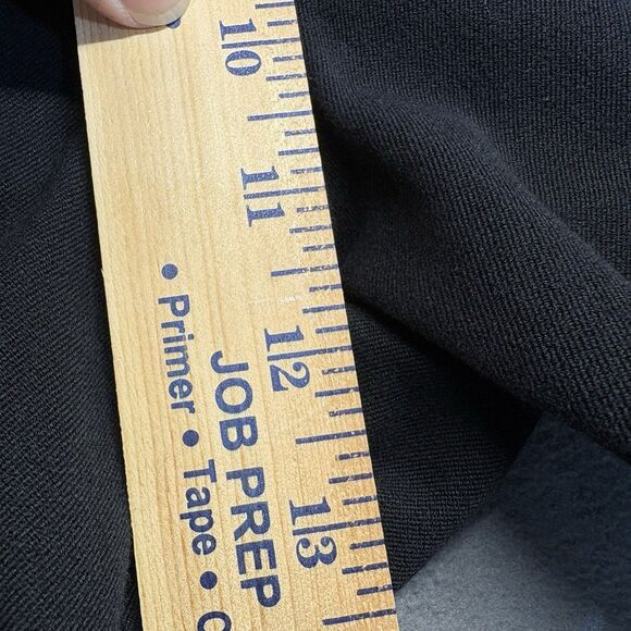 St. John Caviar Womens Pants Size 16 Wide Leg Black Flat Front Pockets Stretch - Picture 7 of 8